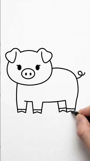 How to Draw a Cute Pig Easy | Step-by-Step Tutorial 🐷