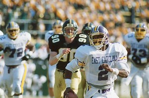 🏴‍☠️ For decades, ECU Football quarterbacks have left legacies of excellence and etched some of the great memories of Pirate Football history into our minds forever. 🎟: bit.ly/3eHmbIl | ECUAthletics
