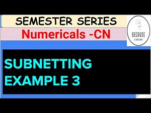 Subnetting Example 3 in Tamil(CS3591)