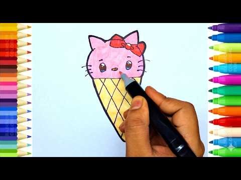 How to Draw a Cute Ice Cream 🍦 | Easy Ice Cream Drawing for Kids | Happy Kids Drawing
