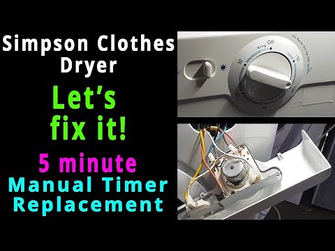 Simpson EZIloader Clothes Dryer Manual Timer DIY / fix / repair / replace in under 5 minutes