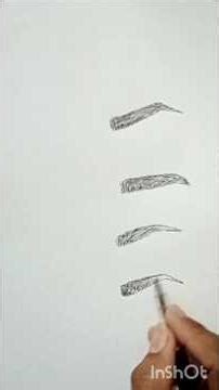 how to draw different shapes of eye brows #sketching #shorts #ytshorts #shortvideo