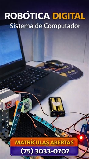 Escola de Informática, Programação & Robótica on Instagram: "🤖💡 Programação na prática que vira solução real! Na aula de hoje, Leandro desenvolveu um projeto autoral chamado Sistema de Computador, utilizando o kit de robótica digital MRTDuino. No projeto, ele aplicou lógica, sequência e controle, utilizando: • ✅ 3 sensores infravermelhos (IR) • ✅ 1 servo motor • ✅ 1 LED • ✅ 1 Placa controladora Arduino Leonardo • ✅ 1 Pack bateria 🧠 O desafio foi criar uma sequência correta de toques nos senso