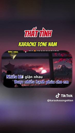 Karaoke Thất Tình Tone Nam - Song Nhiên Karaoke - Trịnh Đình Quang
