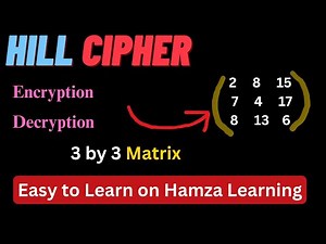 Hill Cipher (3 x 3) Encryption & Decryption