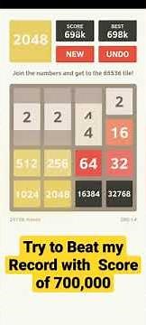 2048 (4x4):700,000 Score You Can Beat It?