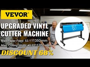 VEVOR 53 Inch Vinyl Cutter Plotter Machine 1350mm Vinyl Cutting Plotter Signmaster LCD Screen