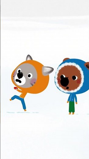 Mouk de Neige: Chavapa Panique ! 😱🥶 #mouk #short #cartoon #funny
