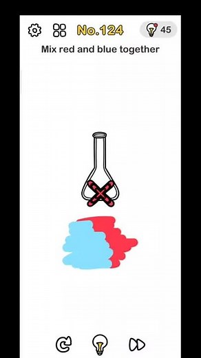 #Answerbrainoutlevel124 || Brain Out Level 124 Puzzle - Mix red and blue together