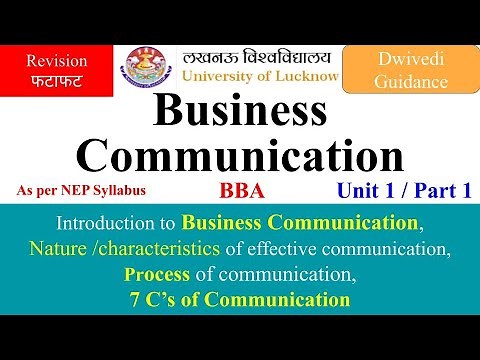1| Business Communication bba, business communication bba 1st year, lucknow university bba, lu bba