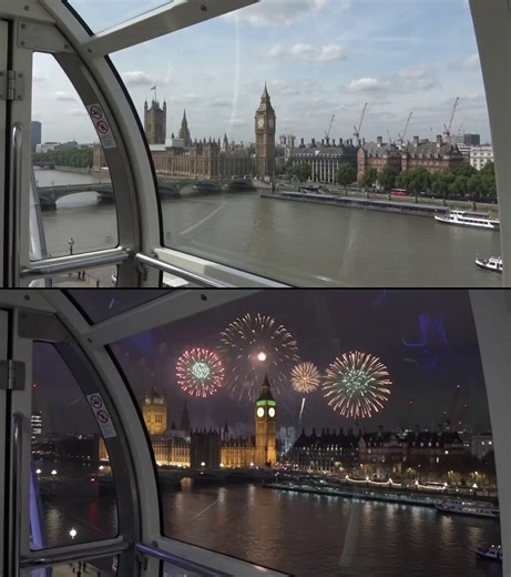 Editing videos is where Gemini Omni Flash really shines. It is so incredibly capable.> Make it New Year's Eve with fireworks. Update the clockLondon launched the fireworks early.