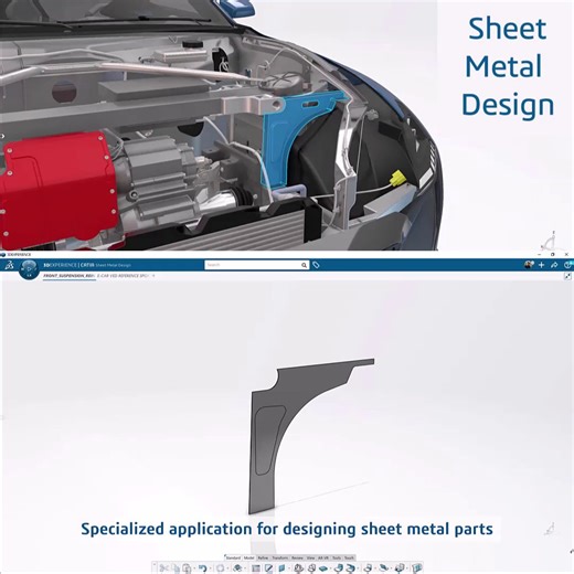 2.5K views · 31 reactions | Design complex sheet metal components precisely, with advanced stamping features, while preparing for seamless manufacturing by managing the order of the process steps #3DEXPERIENCE | CATIA | Facebook