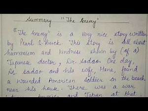 Summary The Enemy class 12 in hindi Vistas book The Enemy Class 12 in hindi Summary of the Enemy