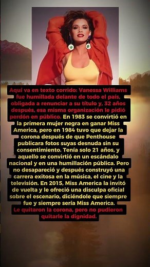 La historia de Vanessa Williams