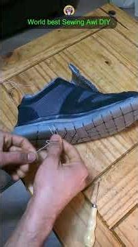 How to repair shoes | using awl sewing repair tool |at home |stitching shoes | #sewing #awl #shoes