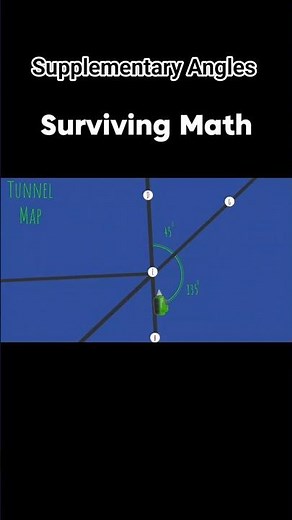 Supplementary Angles Made SUPER Easy ⚡#survivingmath #geometry #mathshorts