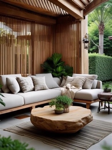 Backyard Renovations Ideas for a Cozy Stone Patio with Lush Plants #backyardrenovation