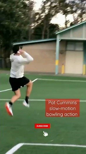 pat Cummins slow-motion bowling action 🔥👌🏏#cricket #fastbowling
