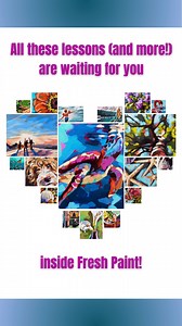 2.9K views | Here's a sample of just some of the lessons waiting for you inside of Fresh Paint! The doors are open for new members for only a few more days - comment FRESH and I'll send you the link to learn more & join us inside! . Which one are you excited to paint? . #alikay #artstagram #artistsoninstagram #freshpaint #learntopaint #artistlife #acrylic #onlinepaintingclass #acrylicpainting #artlover #goldenpaints #beginnerpainter #inspire | Ali Kay Studio | Facebook