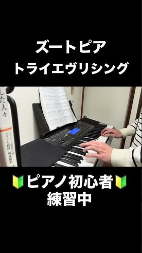 〈ピアノ初心者🔰が弾いてみた〉トライエヴリシング（ズートピア）