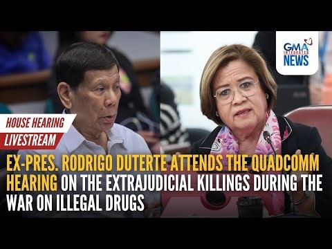 LIVE: Ex-President Rodrigo Duterte attends the QuadComm hearing on EJKs (November 13, 2024) | GMA Integrated News (Part 2) - Replay | Videos | GMA News Online