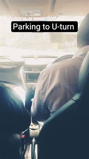 road side parking to U-turn #yutubeshorts #beginnerdriver #carlearning