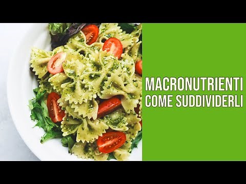 Ripartizione dei Macronutrienti - Come suddividere bene i nutrienti in una giornata