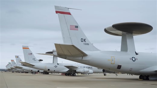 Watch how this 325,000 pound aircraft controls air battles - "Full command"