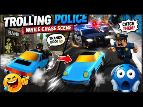Helping robbers!!!! and trolling police in blacktop police chase