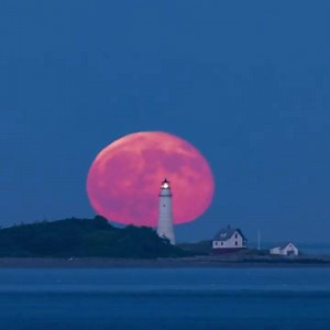848K views · 29K reactions | Amazing full moon rising behind the lighthouse Credit: Babak A. Tafreshi | Aurora Borealis Observatory | Facebook