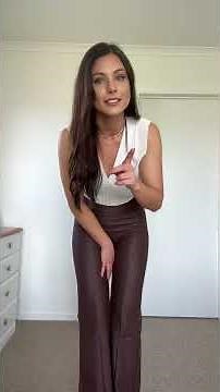 Say hello to my new obsession: super high-waisted leather pants!! #leatherfashion