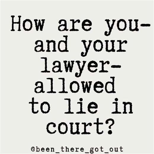 Why can you lie in court?