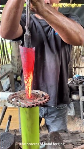 The process of hand forging