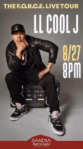 ✨TICKETS ARE GOING FAST✨ Sandia Amphitheater welcomes LL Cool J & The F.O.R.C.E Live Tour featuring The Roots, DJ Jazzy Jeff, Rakim, Big Boi, and Bone Thugs-N-Harmony on Sunday, August 27th! Tickets on sale at the Sandia Box Office or at www.sandiacasino.com | Sandia Resort & Casino
