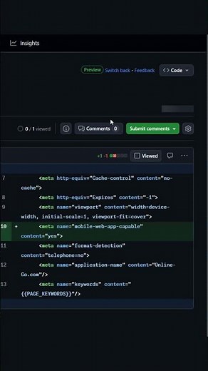 New GitHub feature: the PR overview button