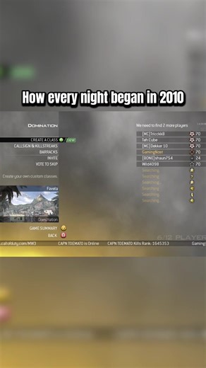 Nostalgic Memories of MW2 Gaming Nights in 2010