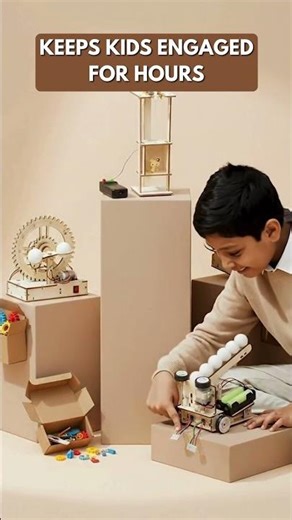 TEM 3D Wooden Engineering Kit | Kids Build REAL Working Machines! #Shorts
