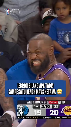 NBA Indonesia | Lebron kira-kira ngomong apa ya ke Kyrie sampe bikin pemain Mavs satu bench pada ketawa... 🫣😂 #NBAOffCourt | Instagram