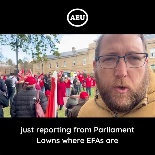 Educators are proud to stand in solidarity with striking Education Facility Attendants – our school cleaners, grounds and maintenance staff, and kitchen assistants who are fighting for the time and resources to do their jobs properly 💪❤️‍🔥 We're right there with you! | Australian Education Union Tasmania