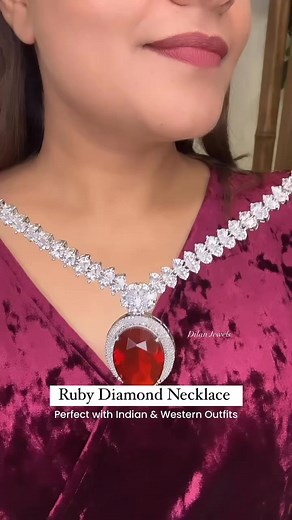 4.3K views · 32 reactions | Presenting The Ruby Diamond Necklace Set...
