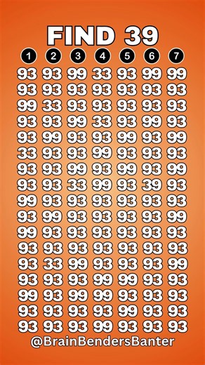 Test Your COGNITIVE Brain Skills With This FAST Number Game! #shorts