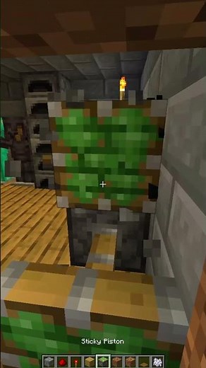 Easy camouflage hidden secret room in Minecraft with pistons #minecraft