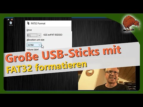 Windows: Format USB sticks and hard drives larger than 32 GB with FAT32