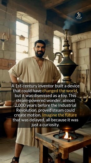 Discover the ancient Greek inventor who created a steam-powered device centuries before the Industrial Revolution began. #ancient #historyfacts #didyouknow | World in Focus
