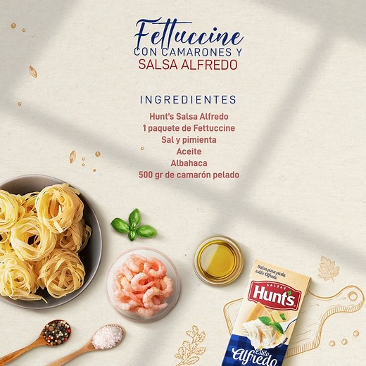 1.2K views · 219 reactions | Con Hunt’s Salsa Alfredo tendrás una receta deliciosa en pocos pasos.  #DeliciosoTodosLosDías | Hunt's México | Facebook