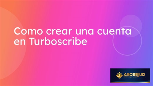 Como crear una cuenta en Turboscribe