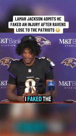 “I faked the injury” - Lamar Jackson Postgame Interview - Patriots vs Ravens