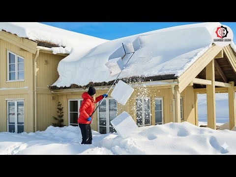 110 Idiot Snow Removal: Massive Roof Avalanche | Extreme Dangerous Plow Truck Fails #2