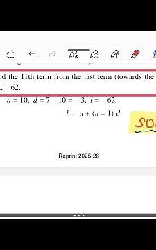 Class 10 Maths Chapter 5 | Arithmetic Progression I Example 8. Full Solution #10thmaths​