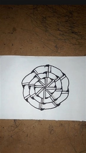 Simple Circular Pattern Drawing Challenge 🌀#shorts